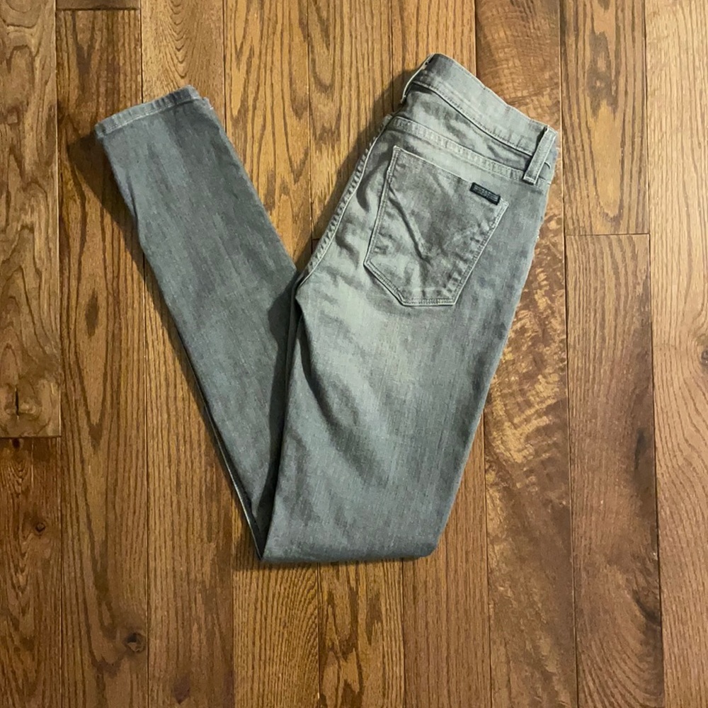 Hudson grey washed skinny jeans sz 26